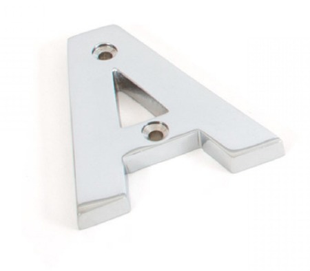 From The Anvil Letter A Polished Chrome