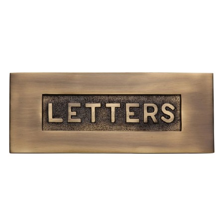Heritage Letter Plate V845 Antique Brass Lacquered