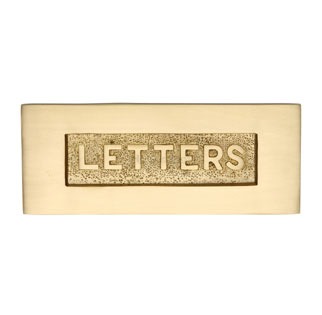 Heritage Letter Plate V845 Satin Brass