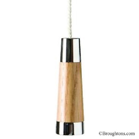 Cord Pull Tapered Light Wood and Chrome