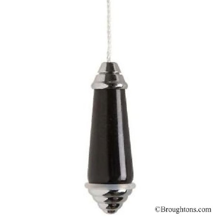 Cord Pull Black and Chrome