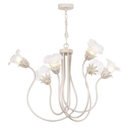 Lily 6 Light Chandelier Matt Champagne