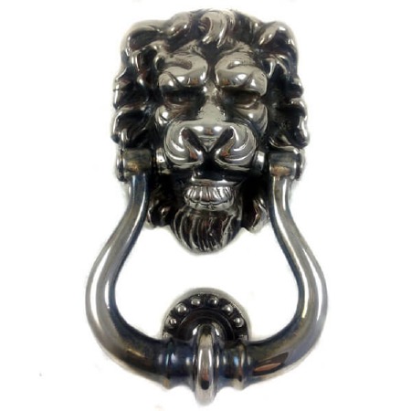 Lion Head Door Knocker Antique Nickel