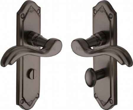 Heritage Lisboa Bathroom Door Handles MM993 Matt Bronze