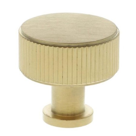 Lucia Reeded Cabinet Knob 35mm Satin Brass PVD