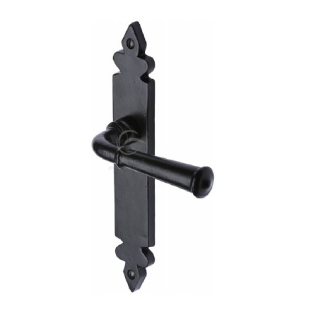 Heritage Ludlow Lever Latch Door Handles FB5810 Black Iron Rustic
