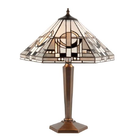 Interiors 1900 Metropolitan Tiffany Table Lamp Brass