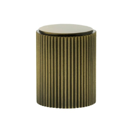 Battersea Linear Cylinder Cabinet Knob Antique Brass