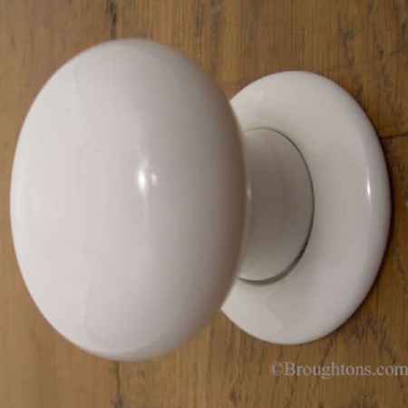 Porcelain Door Knobs 57mm White