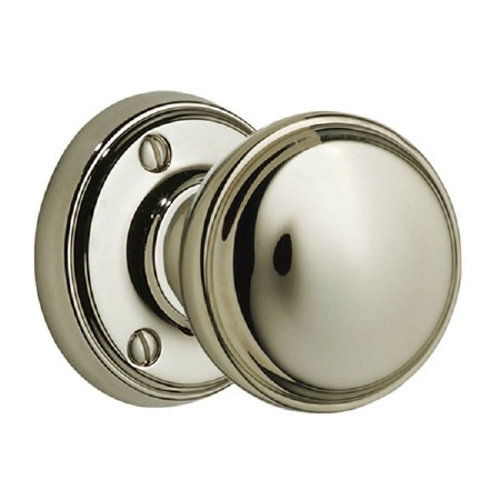 Brassart Constable 608 Small Knob on Small Rose Face Fix Polished Nickel
