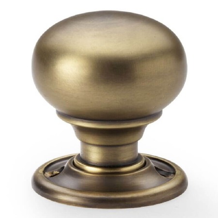 Kershaw Mushroom Door Knob 41mm Antique Brass