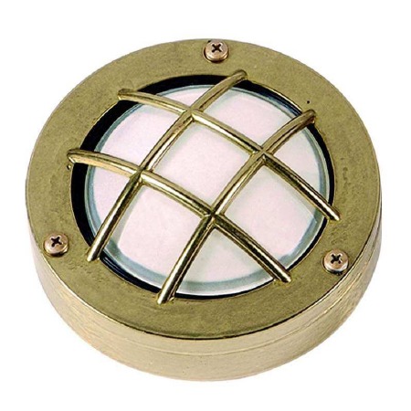 Compact Navigator Bulkhead Light Raw Brass