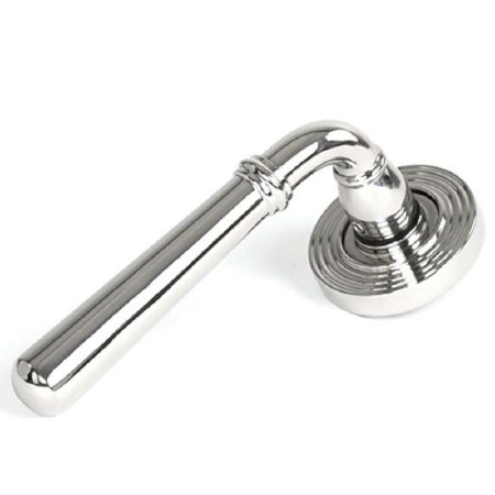 From The Anvil Newbury Rose Door Handle Beehive Polished Stainless Steel