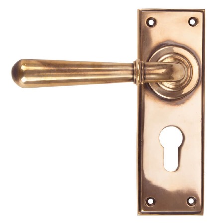 From The Anvil Newbury Lever Euro Set Polished Bronze