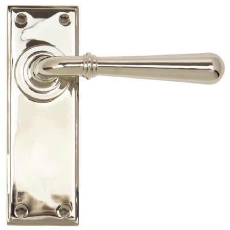 From The Anvil Newbury Lever Latch Set Polished Nickel