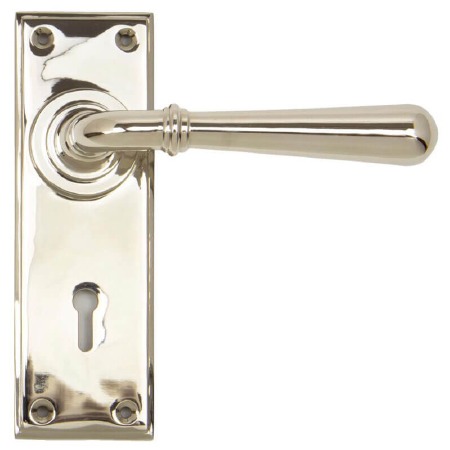 From The Anvil Newbury Lever Lock Set Polished Nickel