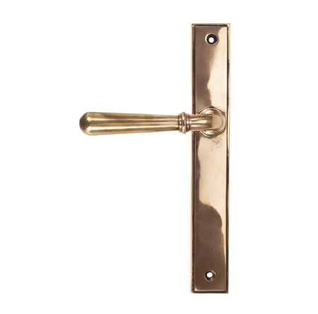 From The Anvil Newbury Slimline Latch Door Handle Set Polished Bronze