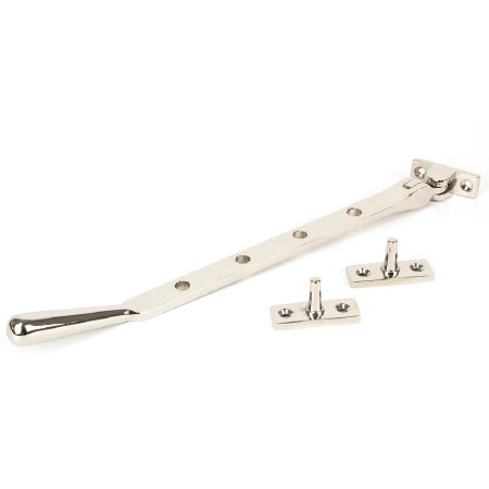From The Anvil Newbury Window Stay 10" Polished Nickel