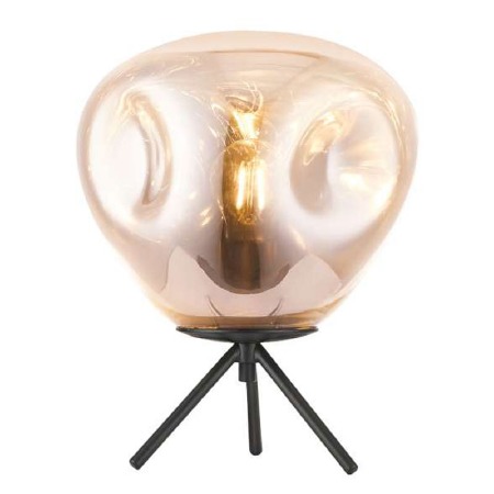 Nina Table Lamp Gold & Black - Broughtons Lighting & Ironmongery