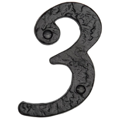 Heritage Tudor Numeral 4" TC355 03 Black Ironwork