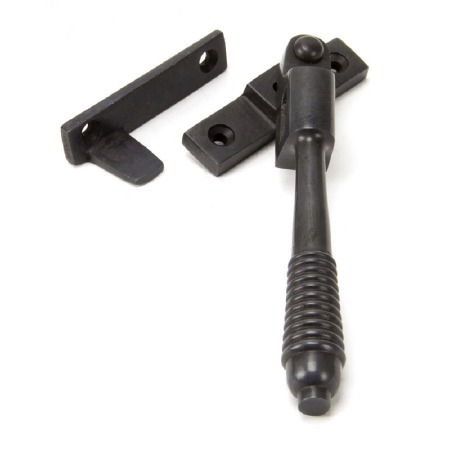 From The Anvil Locking Night Vent Reeded Window Handle Aged Bronze