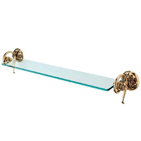 Oceano Glass Shelf Polished Brass