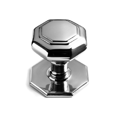 Samuel Heath 67mm Octagonal Centre Door Knob Polished Chrome