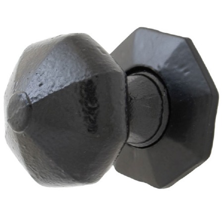 From The Anvil Octagonal Mortice or Rim Door Knobs Black