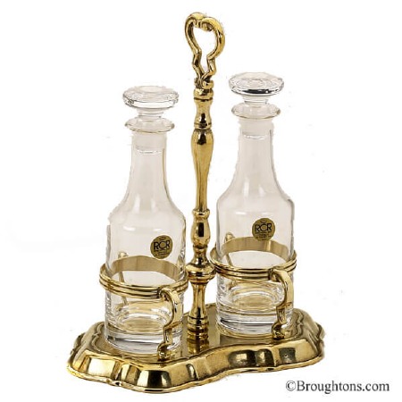 Oil & Vinegar Stand Pol Brass