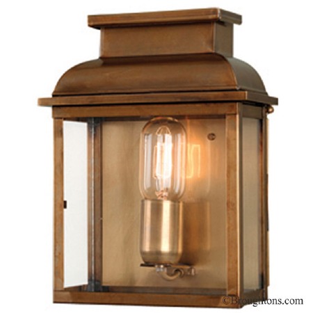 Elstead Old Bailey Flush Outdoor Wall Lantern Antique Brass ...