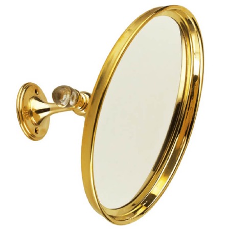 Olive Bathroom Magnifying Mirror Polished Brass