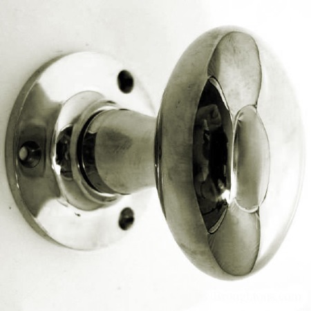 Aston Oval Door Knobs Polished Nickel 59mm