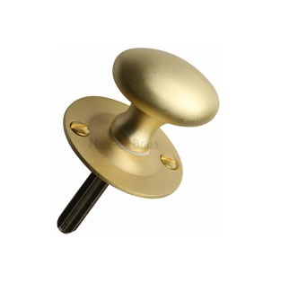 Heritage BT5 Oval Rack Bolt Thumb Turn Satin Brass