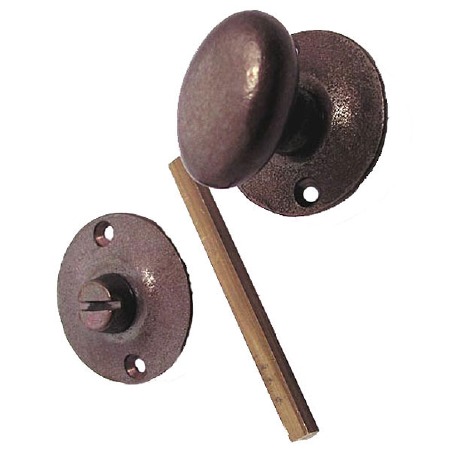 Aston Oval Thumb Turn & Release Rustic Solid Bronze
