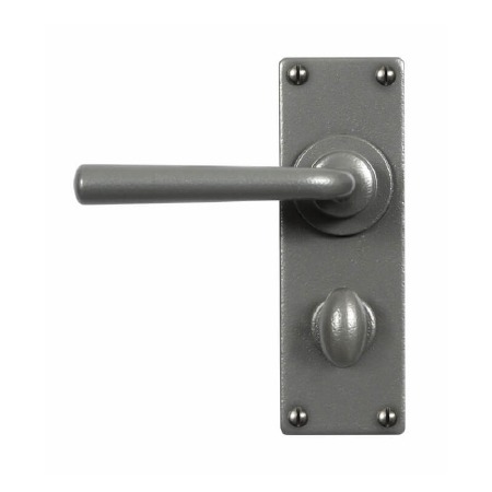 Stonebridge Padstow Bathroom Door Handles Armor Coat Satin Steel