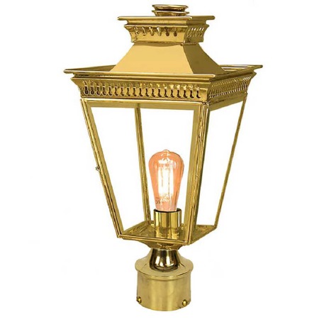 Pogoda Lamp Post Head to suit 2" dia. Polished Brass