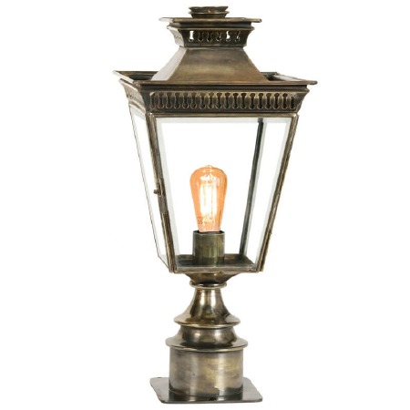 Pagoda Short Pedestal Lantern Renovated Brass