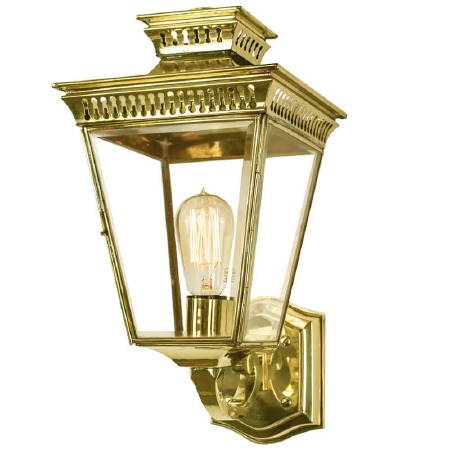 Pagoda Outdoor Wall Lantern Polished Brass