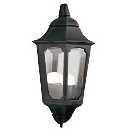 Elstead Parish Flush Outdoor Wall Light Lantern Black