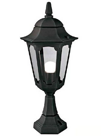 Elstead Parish Pedestal Lantern Light Black