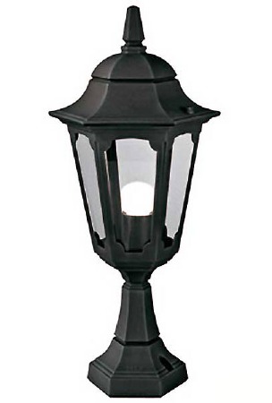 Elstead Parish Mini Pedestal Lantern Light Black