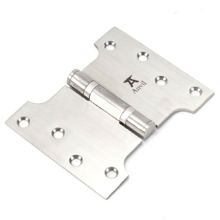 From The Anvil Parliament Hinges 4" x 3" x 5" Satin Stainless Steel