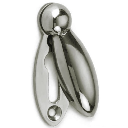 Pear Drop Escutcheon Polished Nickel