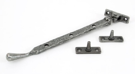 From The Anvil Peardrop Window Stay Pewter Patine 10"