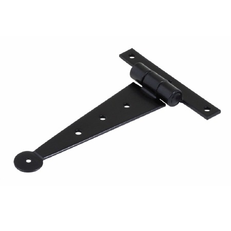 Stonebridge Penny End Tee Hinges 6" Armor Coat Flat Black