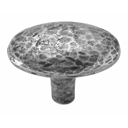 Finesse Oval Hammered Cabinet Knob 44mm PCK008 Solid Pewter