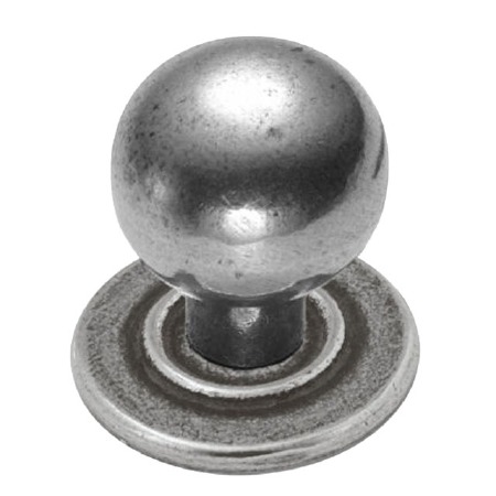 Finesse Ball Cupboard Door Knob 25mm PCK012 Solid Pewter