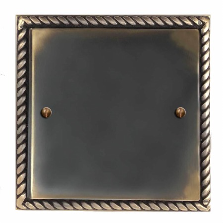 Georgian Single Blank Plate Dark Antique Relief
