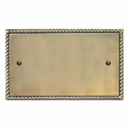 Georgian Double Blank Plate Antique Satin Brass