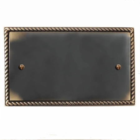 Georgian Double Blank Plate Dark Antique Relief